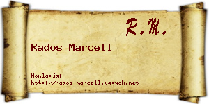 Rados Marcell névjegykártya